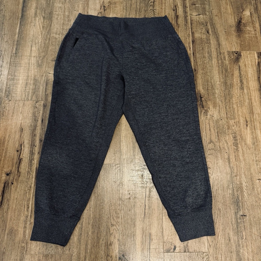 Athleta Venice Jogger Gray Heathered Performance Pants XL Athleisure Casual